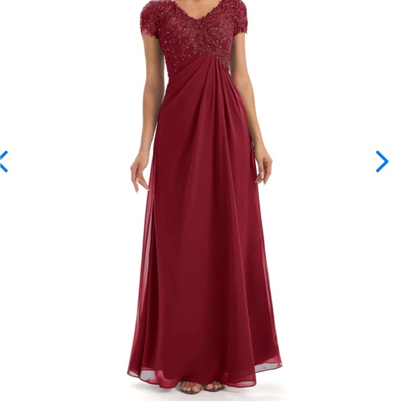 Red Ruffled Maxi Gown - Picture 1 of 1